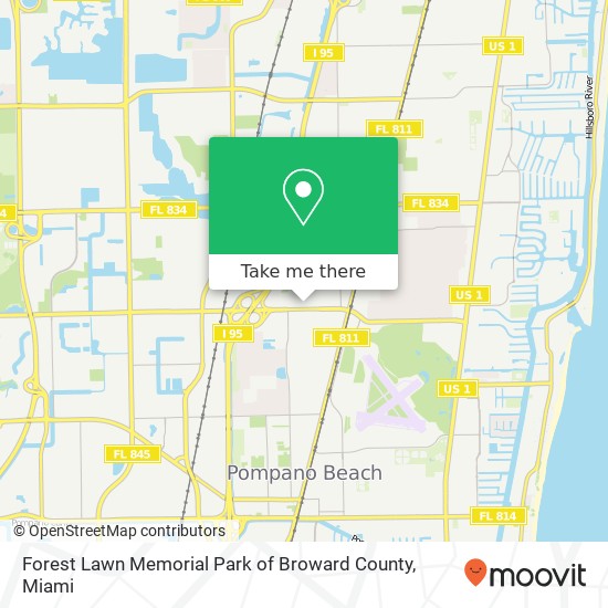 Forest Lawn Memorial Park of Broward County map