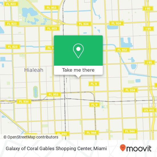 Mapa de Galaxy of Coral Gables Shopping Center