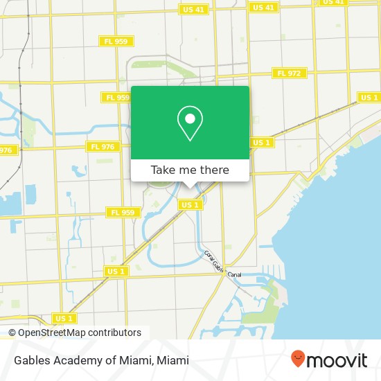 Gables Academy of Miami map