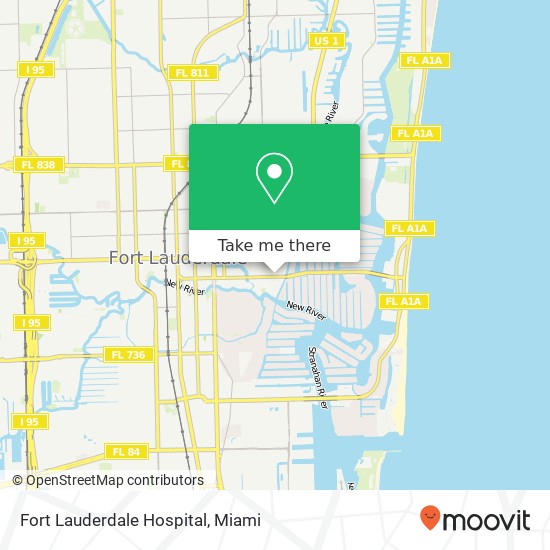 Fort Lauderdale Hospital map