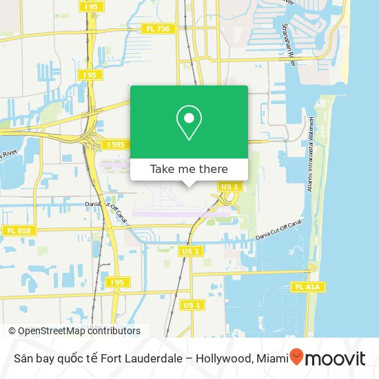 Mapa de Sân bay quốc tế Fort Lauderdale – Hollywood