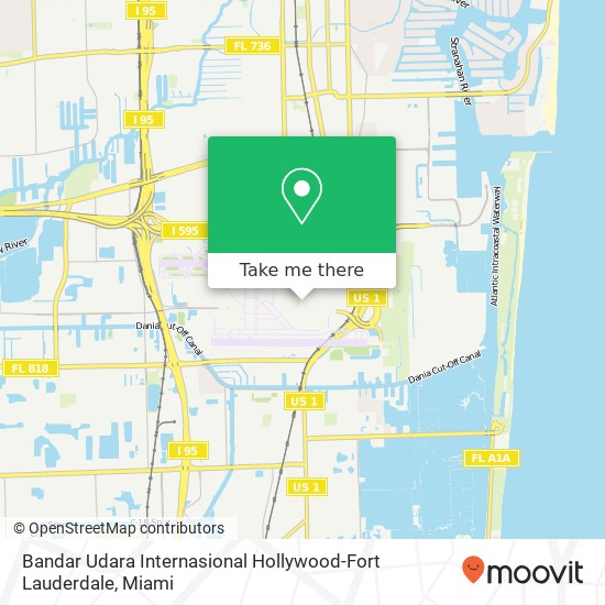 Mapa de Bandar Udara Internasional Hollywood-Fort Lauderdale