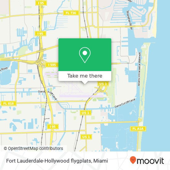 Fort Lauderdale-Hollywood flygplats map