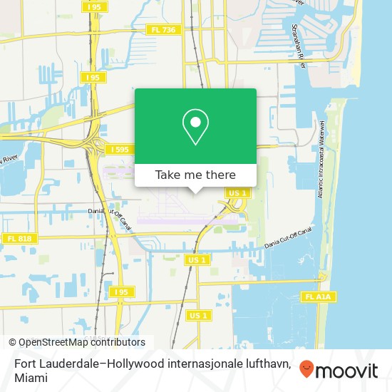 Fort Lauderdale–Hollywood internasjonale lufthavn map