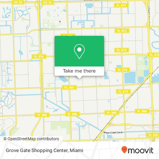 Mapa de Grove Gate Shopping Center
