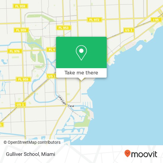 Gulliver School map