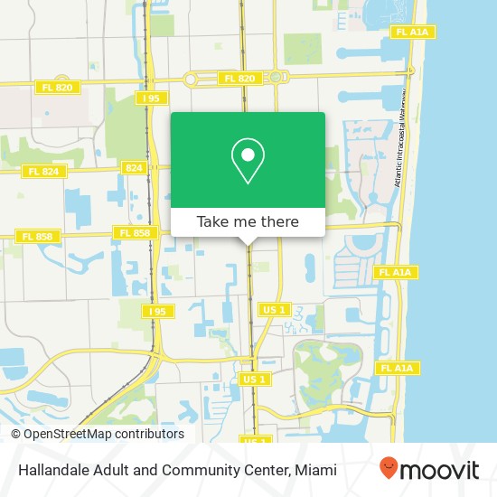 Hallandale Adult and Community Center map