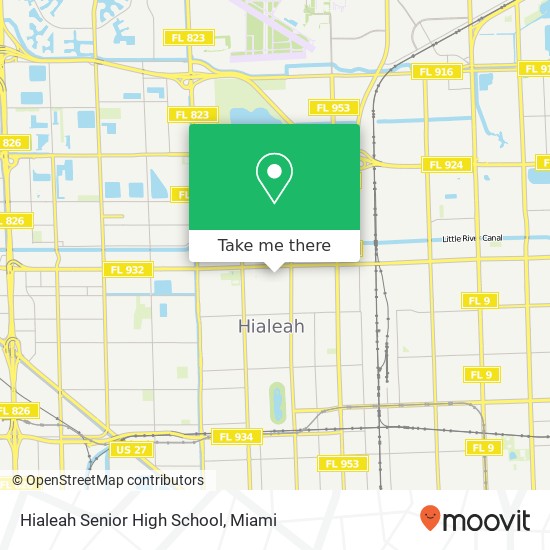 Hialeah Senior High School map