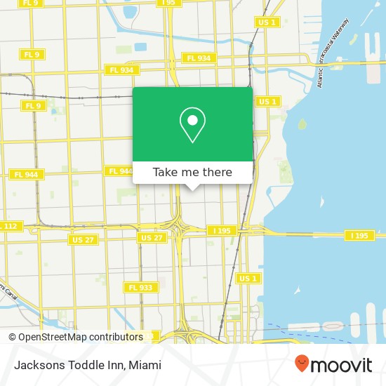 Mapa de Jacksons Toddle Inn