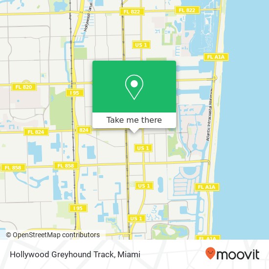 Mapa de Hollywood Greyhound Track