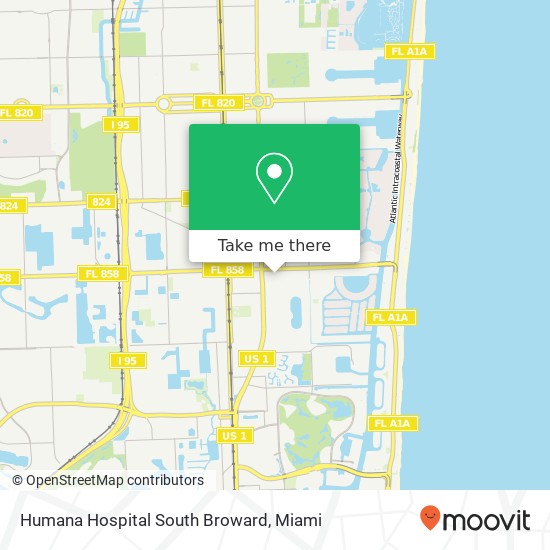 Mapa de Humana Hospital South Broward