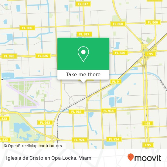 Iglesia de Cristo en Opa-Locka map