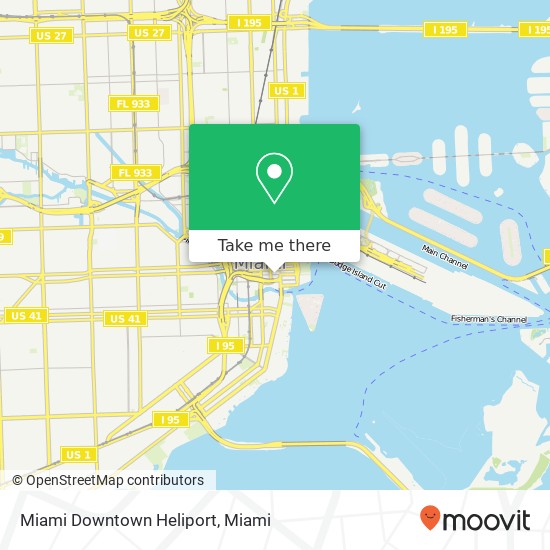 Mapa de Miami Downtown Heliport