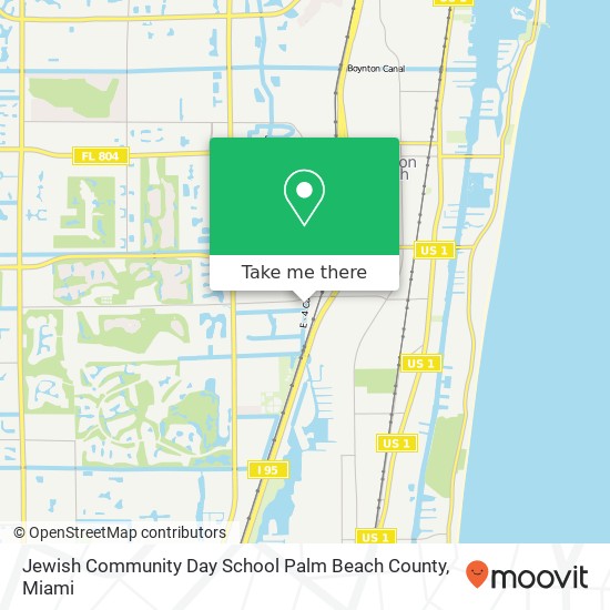 Jewish Community Day School Palm Beach County map