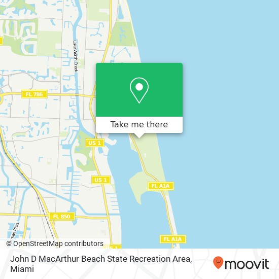 Mapa de John D MacArthur Beach State Recreation Area