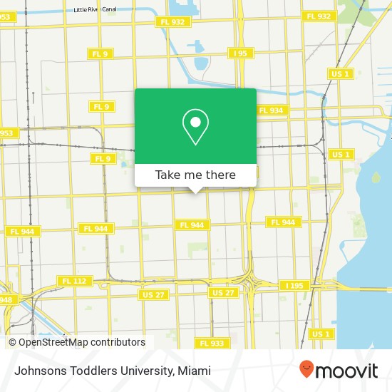 Mapa de Johnsons Toddlers University