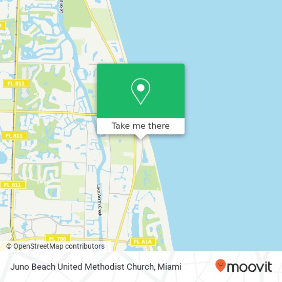Juno Beach United Methodist Church map