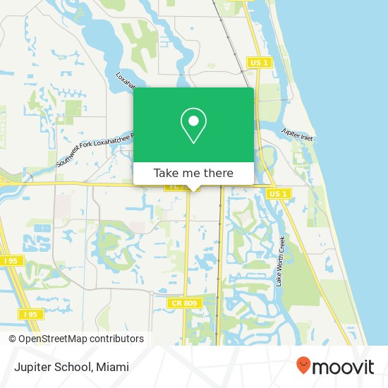 Jupiter School map