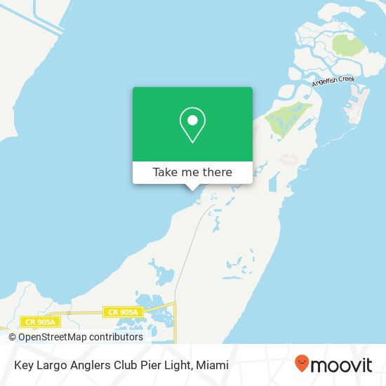 Mapa de Key Largo Anglers Club Pier Light