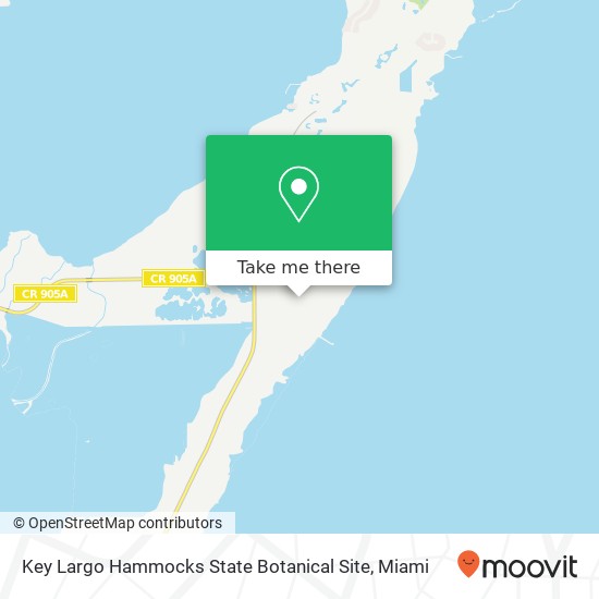 Mapa de Key Largo Hammocks State Botanical Site