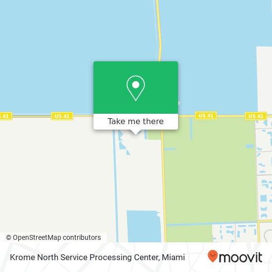 Krome North Service Processing Center map