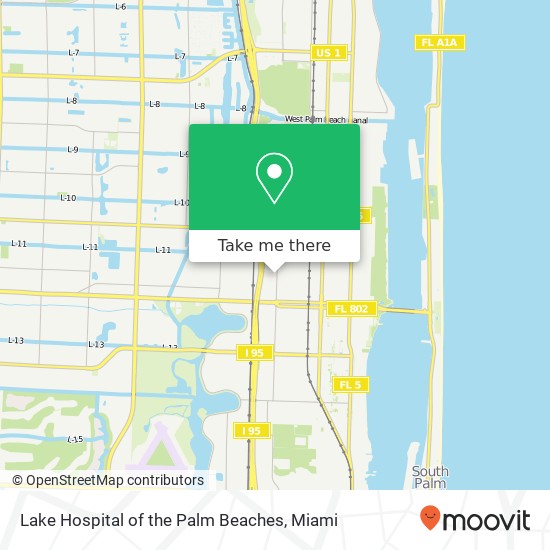 Lake Hospital of the Palm Beaches map