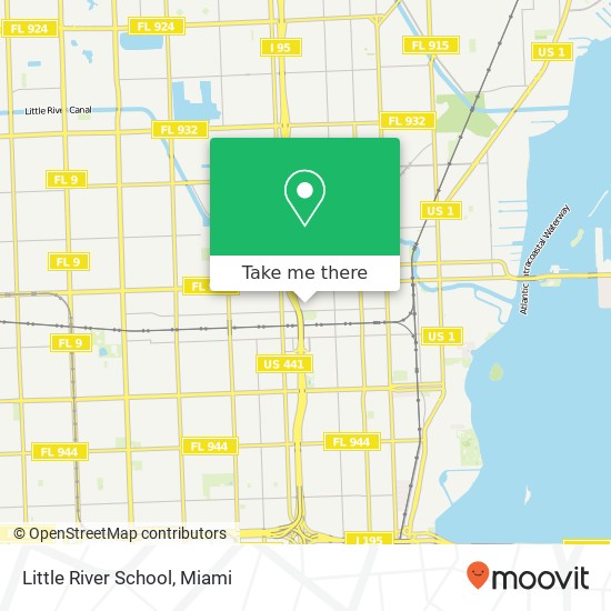 Mapa de Little River School