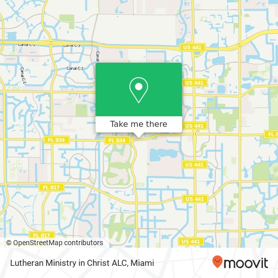 Mapa de Lutheran Ministry in Christ ALC