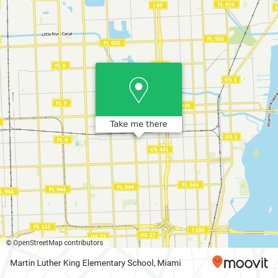 Mapa de Martin Luther King Elementary School