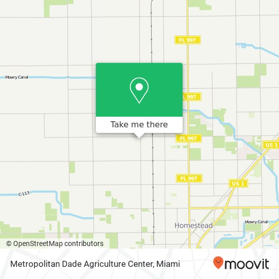 Metropolitan Dade Agriculture Center map
