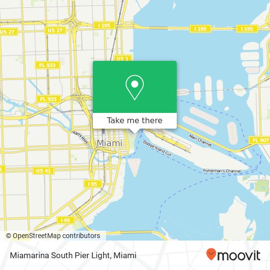 Miamarina South Pier Light map