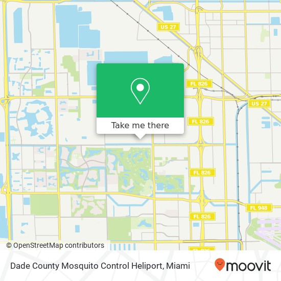 Mapa de Dade County Mosquito Control Heliport