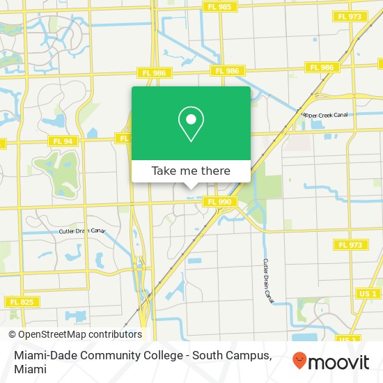 Mapa de Miami-Dade Community College - South Campus