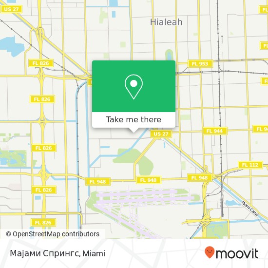 Mapa de Мајами Спрингс