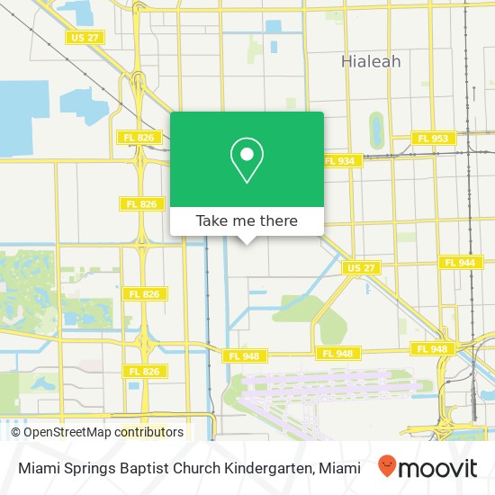 Mapa de Miami Springs Baptist Church Kindergarten