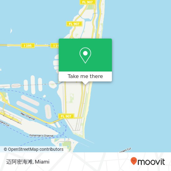 迈阿密海滩 map