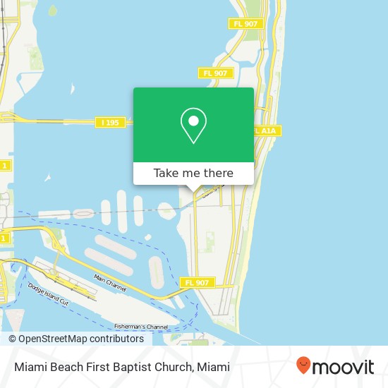 Mapa de Miami Beach First Baptist Church