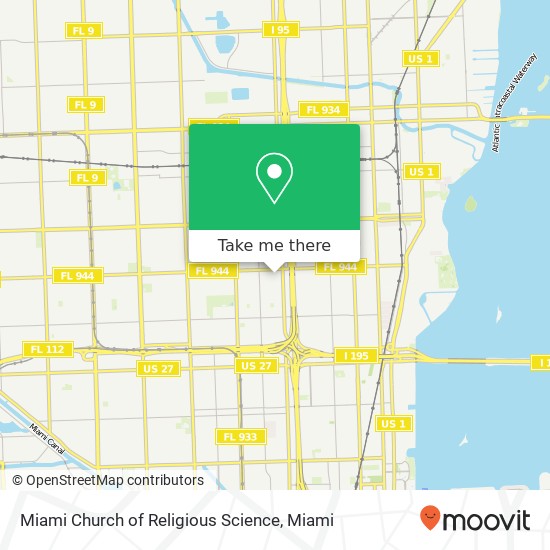 Miami Church of Religious Science map