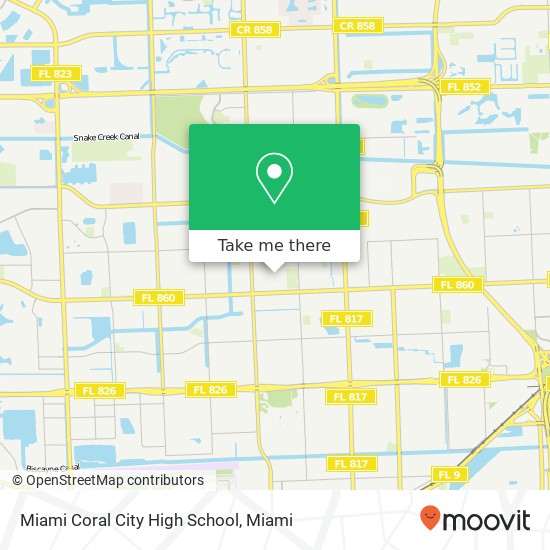Mapa de Miami Coral City High School