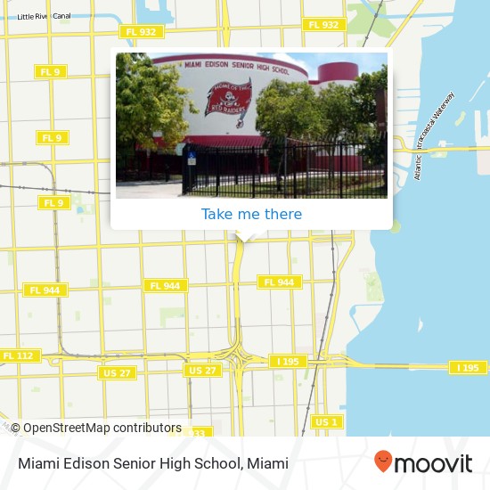 Mapa de Miami Edison Senior High School