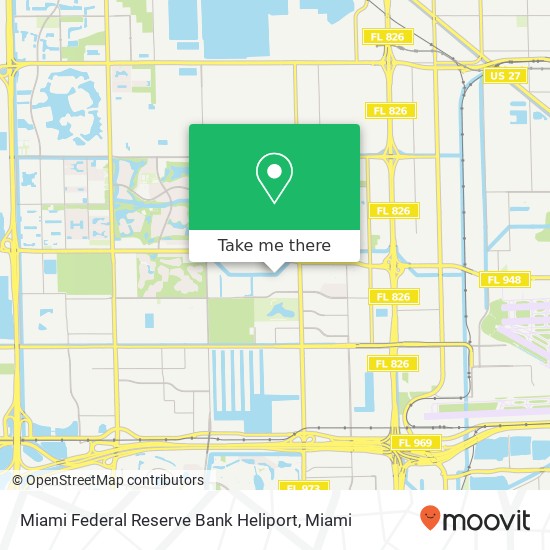 Miami Federal Reserve Bank Heliport map