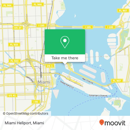 Miami Heliport map