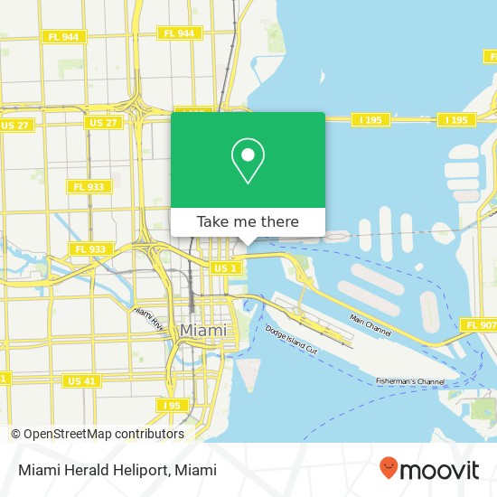 Miami Herald Heliport map