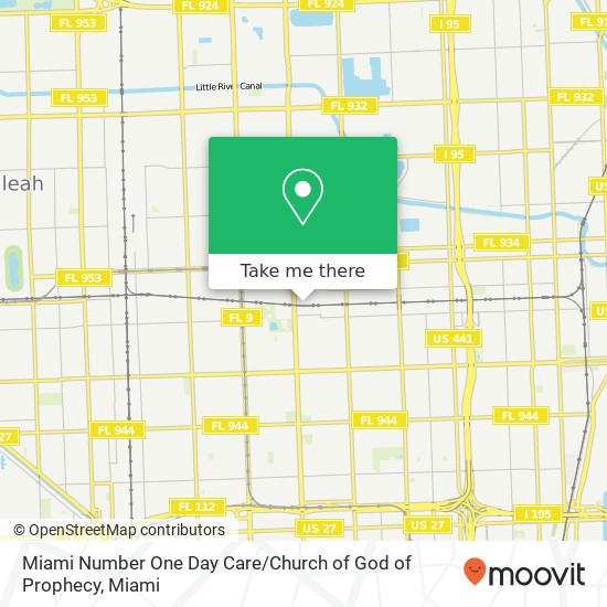 Miami Number One Day Care / Church of God of Prophecy map