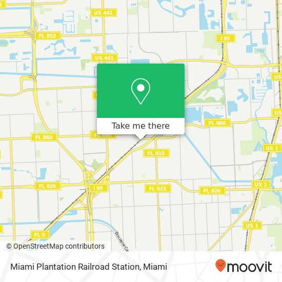 Mapa de Miami Plantation Railroad Station