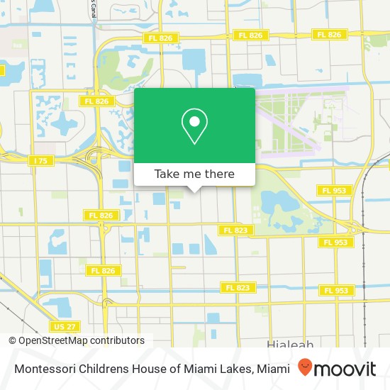 Montessori Childrens House of Miami Lakes map