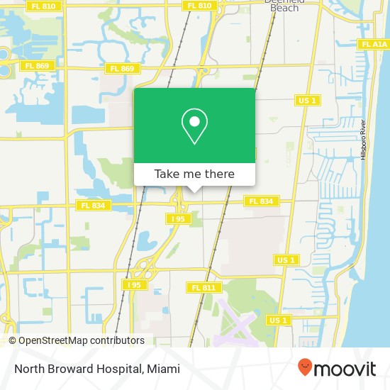 Mapa de North Broward Hospital