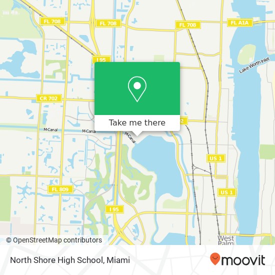 Mapa de North Shore High School
