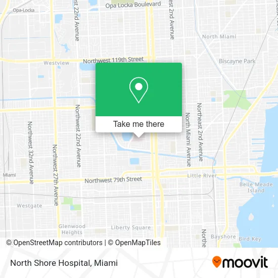 North Shore Hospital map