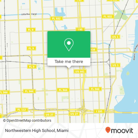 Mapa de Northwestern High School